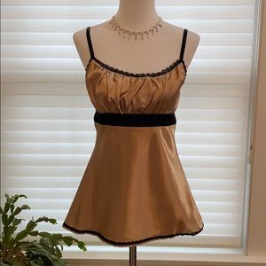 Heart Soul gold/black camisole
